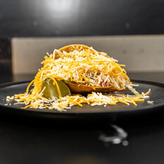 Hard Shredded Chicken Taco.