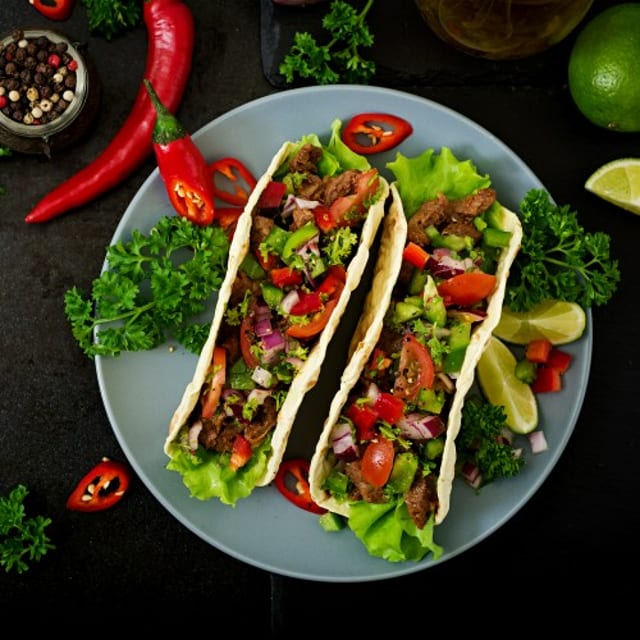 Two Breakfast Taco Plate.